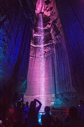 The Ruby Waterfall is 145 feet tall and is the deepest visited waterfall in the country.