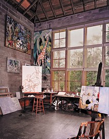 The 1893 Chicago World's Fair inspired Frederic Clay Bartlett to become an artist, where examples of his work are now displayed in the Bonnet House studio. 