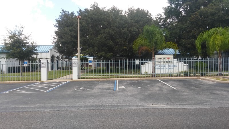 Photo of the school from the main road entrance. Taken 2016