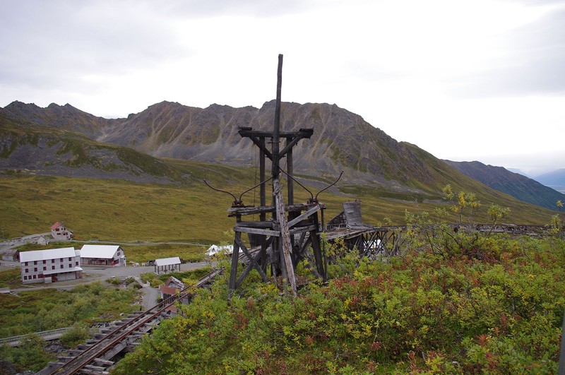 Remnants of the mine

Source: Wikimedia Commons
https://commons.wikimedia.org/wiki/File:Tram_Remains_and_Work_Camp.JPG