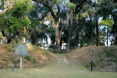 The earthworks at the site