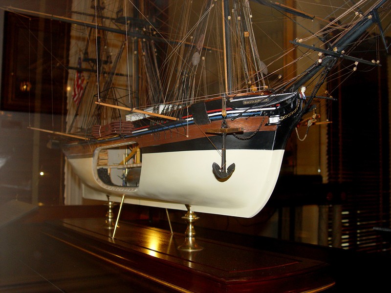 The model of the SS Savannah steamship