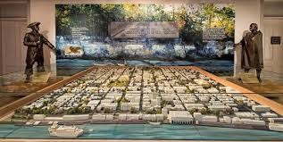 This is a model of the old part of Savannah designed by General James E. Oglethorpe in 1733.