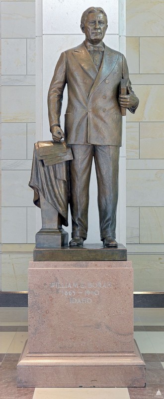 Statuary Hall in the United States Capitol features a statue of Borah by Bryant Baker, created in 1947. Photo courtesy of the Architect of the Capitol.