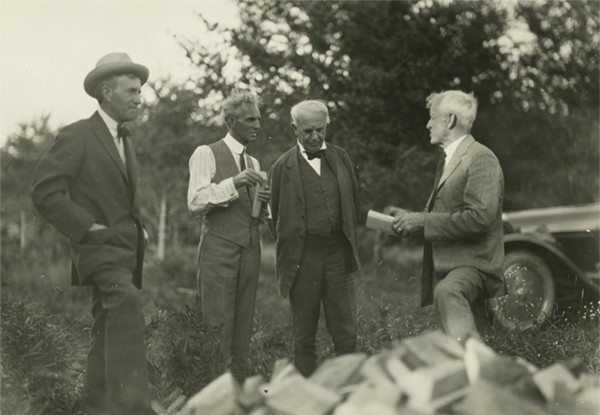 The original Four Vagabonds, three of whom visited Morgantown in 1921.