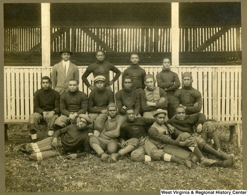 Storer College football team. Photo circa 1910, courtesy of West Virginia and Regional History Center, WVU Libraries.