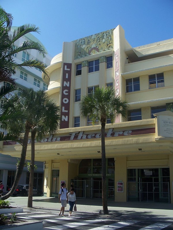 Lincoln Theatre opened in 1936 and was restored by the New World Symphony in the 1990s. Unfortunately, the building is now home to chain stores.  