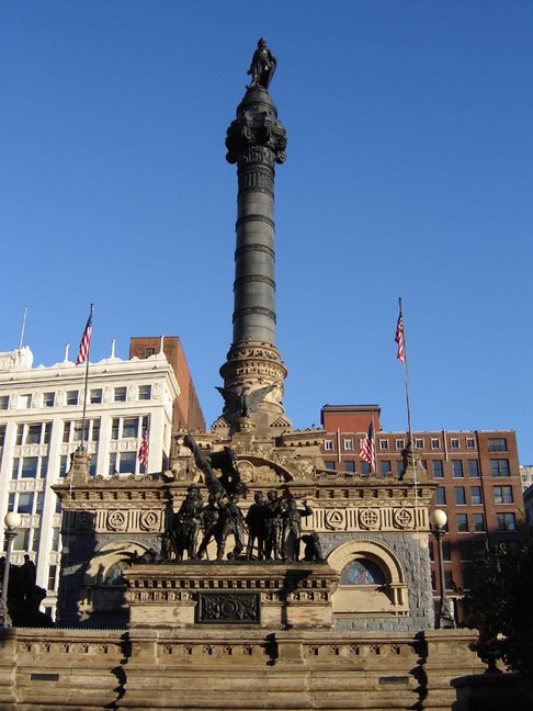 The Soldiers' and Sailors' Monument is located in Public Square in downtown Cleveland. It honors local Union soldiers who fought in the Civil War.