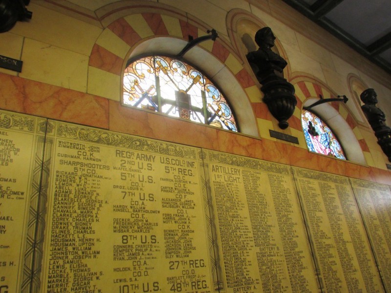 The Soldiers' and Sailors' Monument features the names of more than 9,000 local soldiers who fought in the Civil War. 