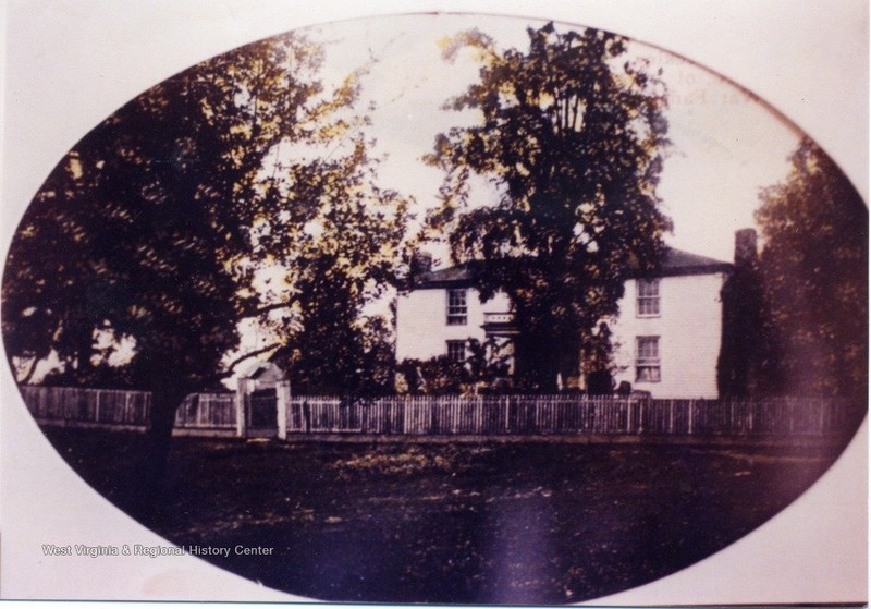 Rear view of Beckley's house. 