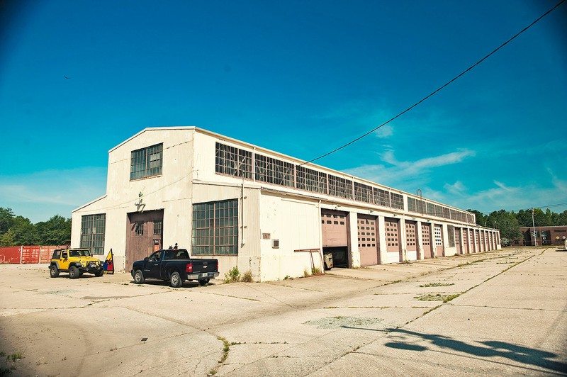 This building houses many of the tanks and vehicles of the collection