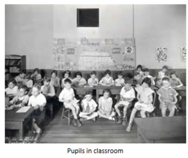Pupils in a classroom at Oley Elementary