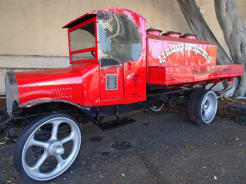 1922 Mack Water Truck outside of the San Diego Automotive Museum