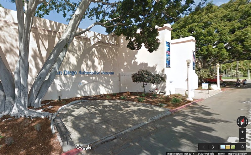Outside of San Diego Automotive Museum, via Google Maps.