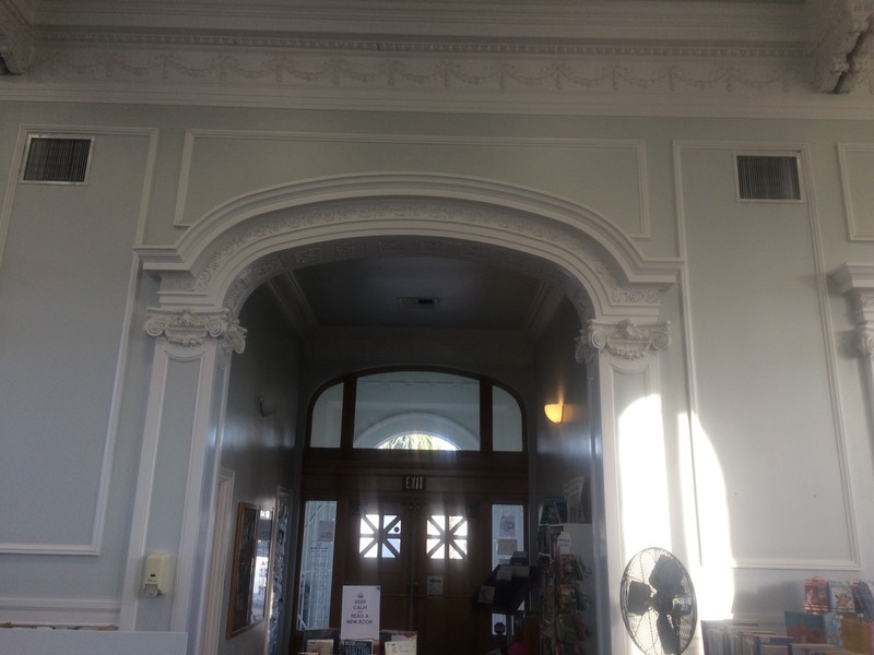 Inside arch (Front of library)