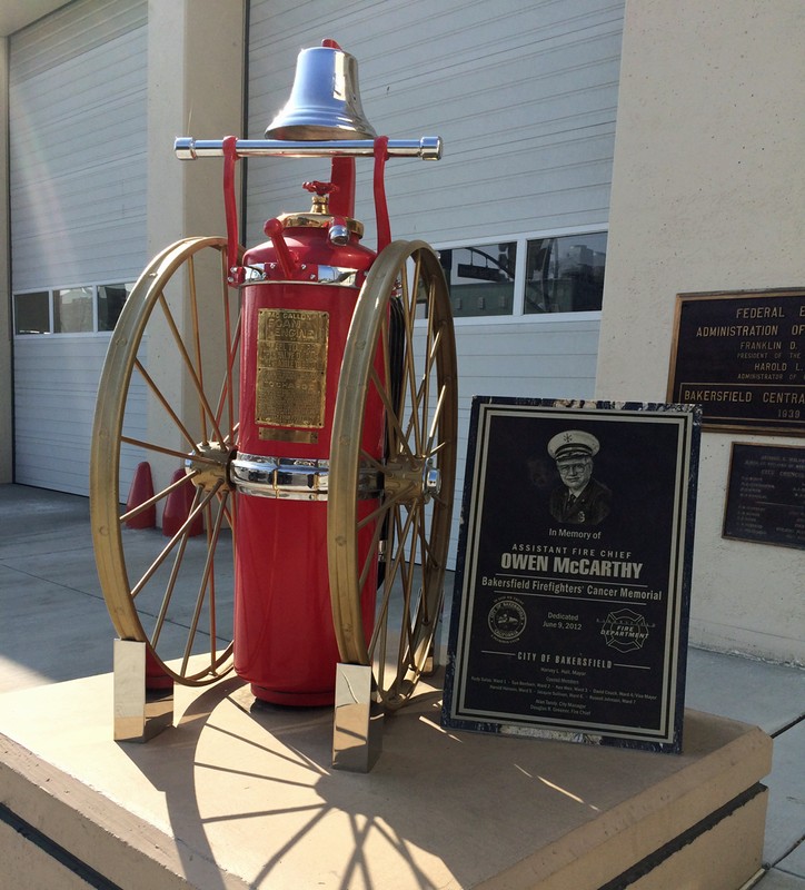 Memorial for Assistant Fire Chief Owen McCarthy.