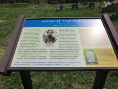 New marker for the Battle of Travisville
