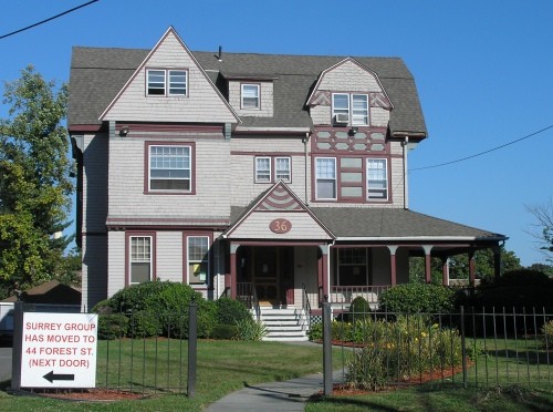 An exterior view of the Burton House (36 Forest Street House)