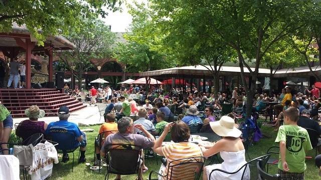 Two Brothers Brewing now uses the inside area as a beer garden and entertainment center.