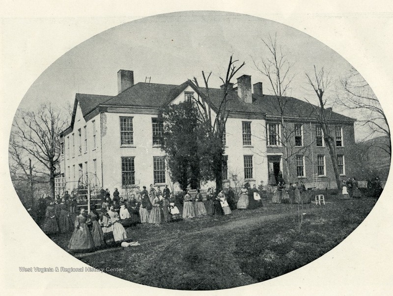 Woodburn Female Seminary while still under the oversight of Elizabeth Moore. Photo taken in 1865, two years before the building was acquired by the state.