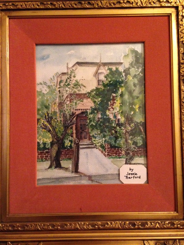 A painting done by Anne Zalud of the Zalud House.