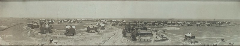 Aerial view of Fort Russell, circa 1890s-1900s