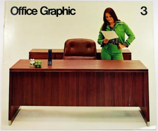 A 1973 Steelcase catalog. Steelcase was able to survive and thrive as a company by producing metal office furniture after other companies that made wooden furniture shut down. Steelcase is still headquartered in Grand Rapids and is the largest manufacture