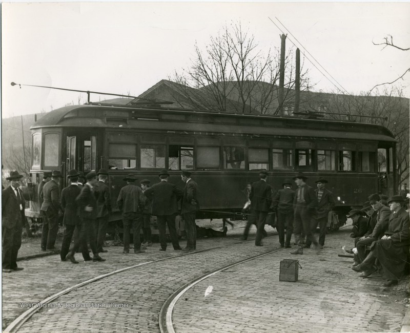 Trolley car in Sabraton, which George Sturgiss had constructed to serve the workers of the mill.