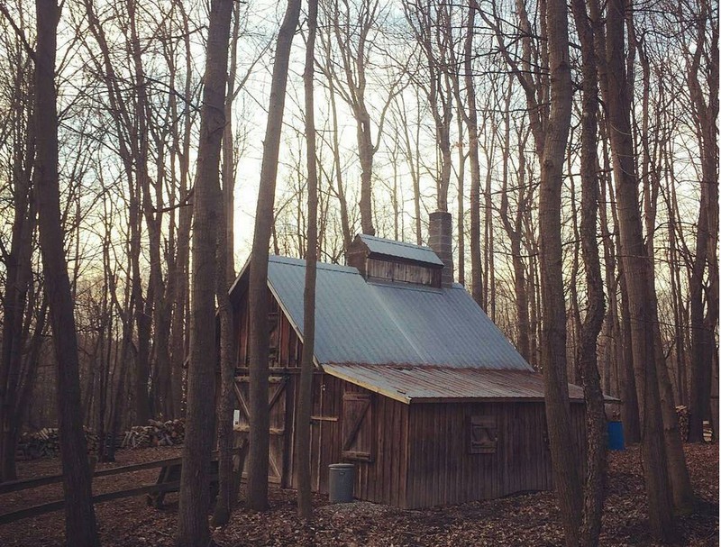 The sugarhouse, where maple syrup making demonstrations are done in late winter/early spring