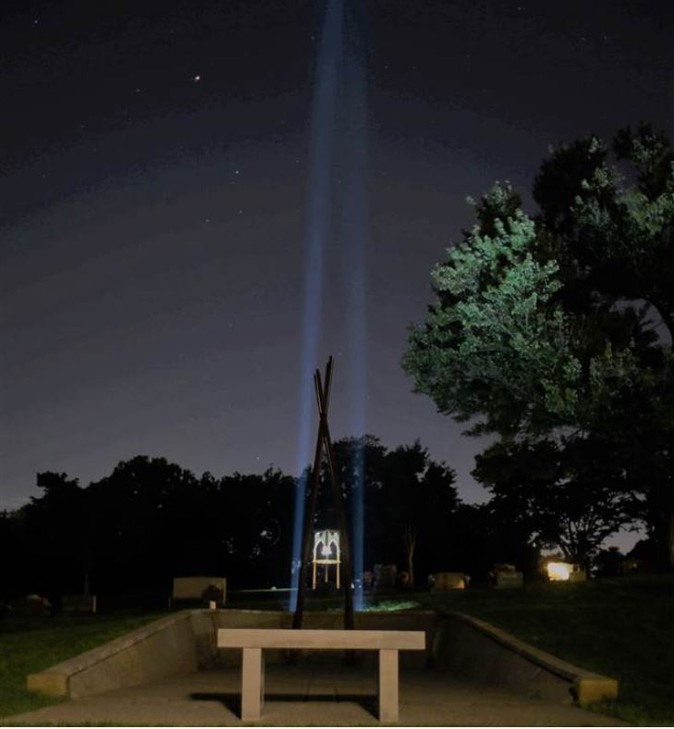 9/11 Artifact Memorial Plaza and Towers of Light