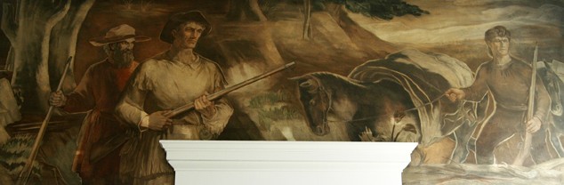 "Daniel Boone on a Hunting Trip in Watauga County" by Alan Tompkins, 1940