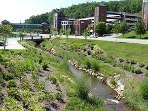 This image shows a stretch of Kraut Creek along Rivers Street in its restored state in 2013.
http://www.news.appstate.edu/2013/12/16/stream-restorations/