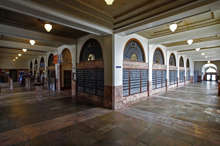 The interior of the post office is worth a quick look inside. 