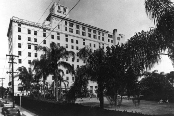  The Fort Harrison Hotel in 1926. Image from the Louise Frisbie Collection, Digitized by Florida Memory. 