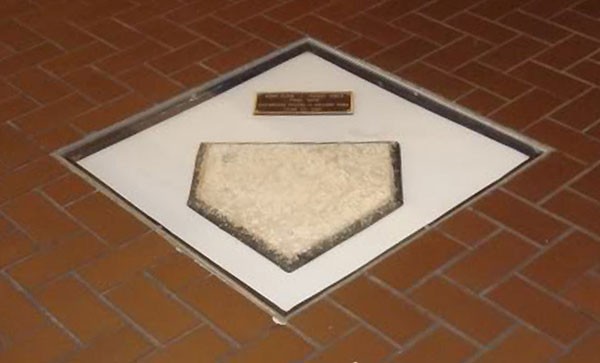The original home plate from Forbes Field