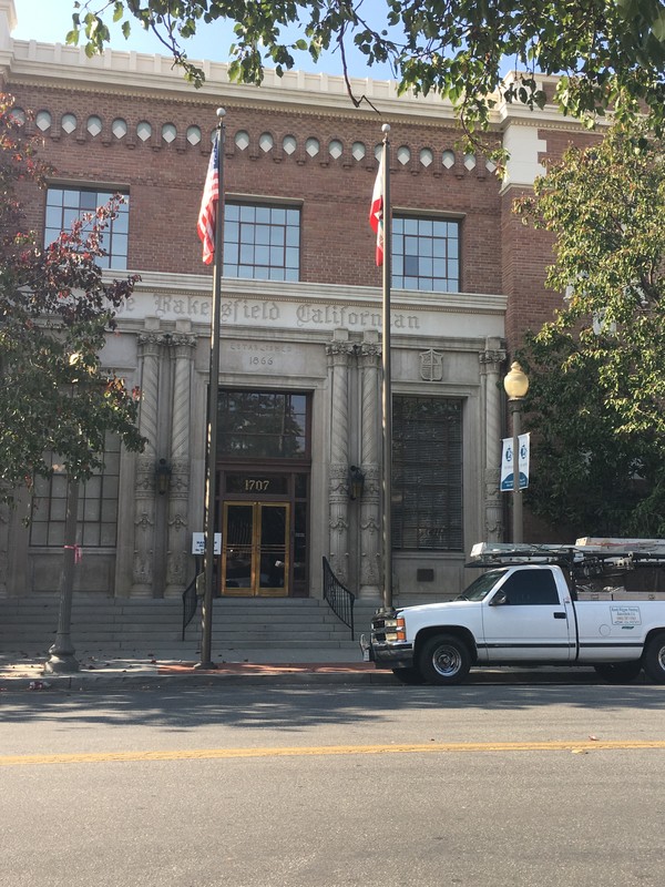 Front entrance of the Bakersfield Californian building