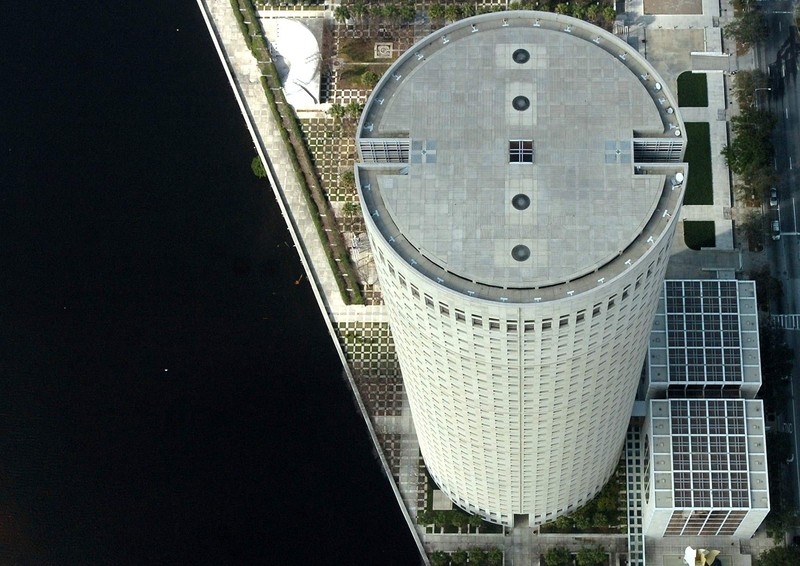 An aerial view of the tower.