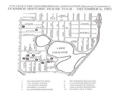 A 1992 survey conducted for the city of Orlando of the Ivanhoe area of
College Park, featuring number 3, the Eastin House.