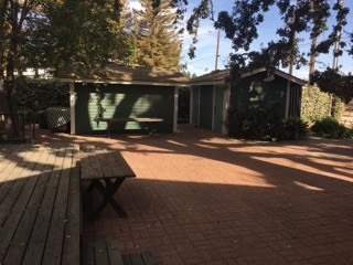 The back house was used as a bathroom for the settlers.