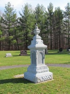 Photograph of the Frances Slocum Monument in the Frances Slocum Cemetery.