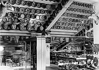 Arizona State Museum display in lower regions of Arizona Stadium, 1930–35.