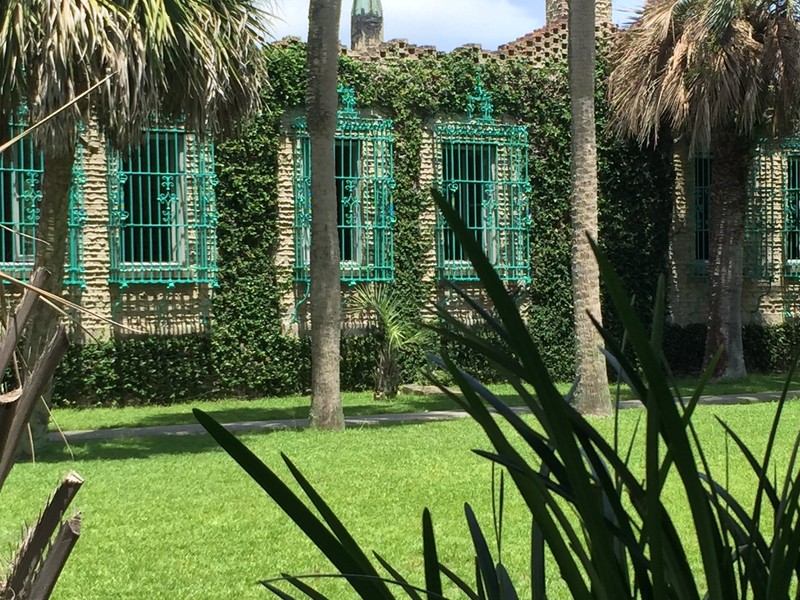 The wrought iron grills on all the windows that serve as hurricane protection were designed by Anna. 