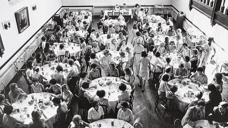 Students in the refectory in 1961.