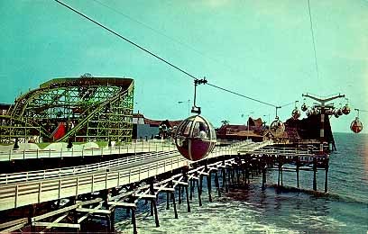 Pacific Ocean Park Pier in 1959 when the amusement park was in full motion.
Photograph by Jeffery Stanton, "Pacific Ocean Park" ca. 1959. http://www.westland.net/venicehistory/articles/pop.htm