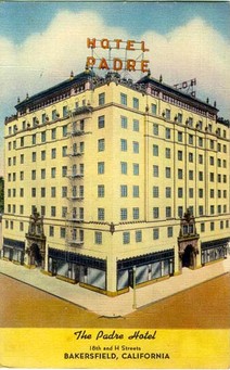 Historic postcard of Hotel Padre