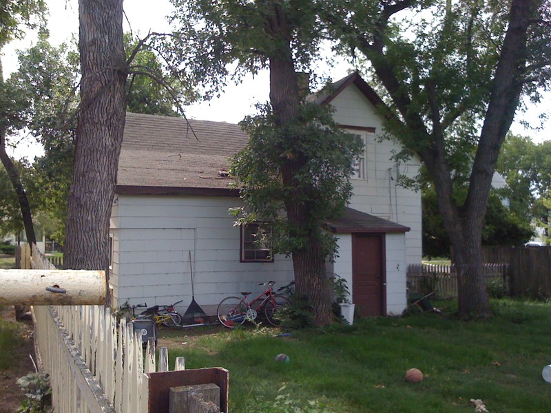 Baum home seen from backyard