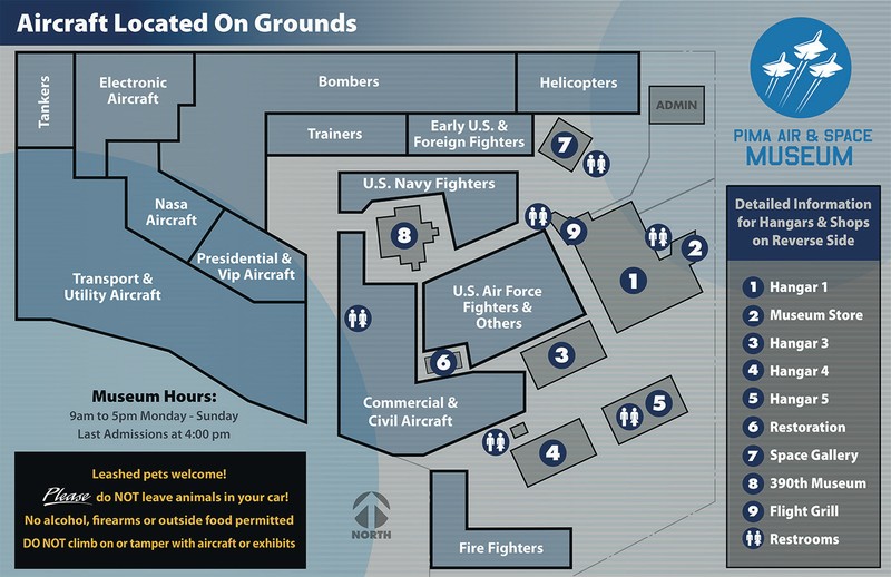Aircraft located on the grounds (Map)