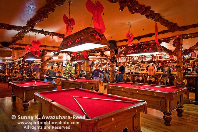 Pool tables at the Million Dollar Cowboy