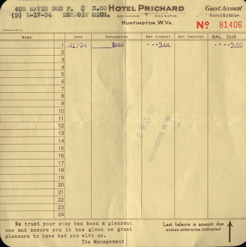 A receipt from 1934.