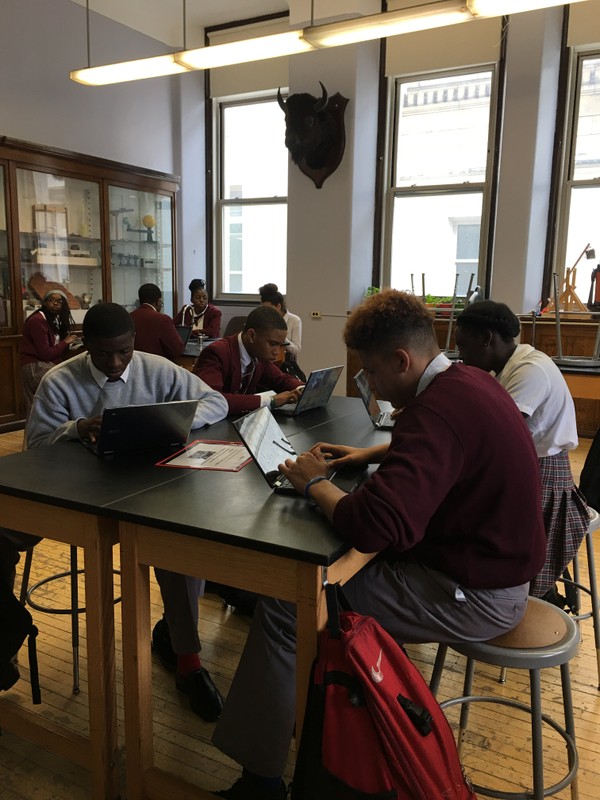 Modern Girard College science classroom